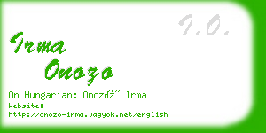 irma onozo business card